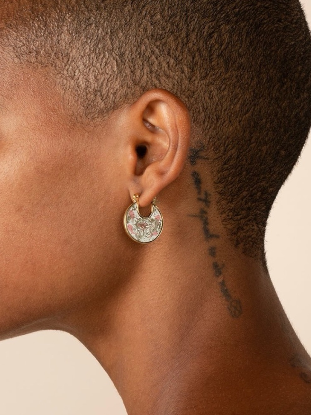 Ana Luisa Enamel Gold & Pink Earrings